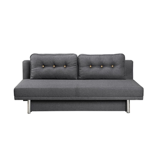 Sovesofa Nadia - Stof grå / Puder grå/farvet knap