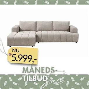 Sofa Model Oswald - Chaise Venstre - Stof Wind 11 - Pocket indlæg