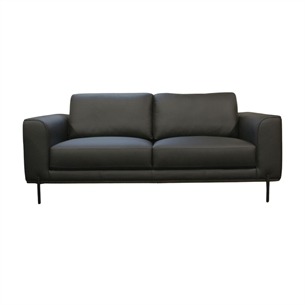 3 Pers Sofa Model Milano - Fuld Læder - Sort 