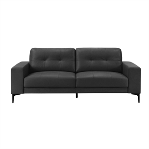 2 Pers Sofa Model Siena - Fuld Læder - Sort