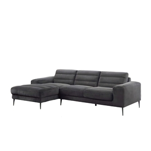 Chaise sofa model Texas Venstrevendt - sort Charcoal
