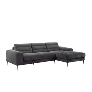 Chaise sofa model Texas Højrerevendt - sort Charcoal