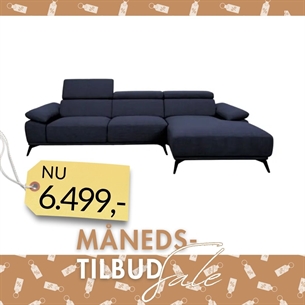 Chaise sofa model Florida Højrevendt - Marino Blå