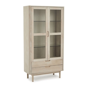 Nyborg Floor Glass Cabinet White Oil