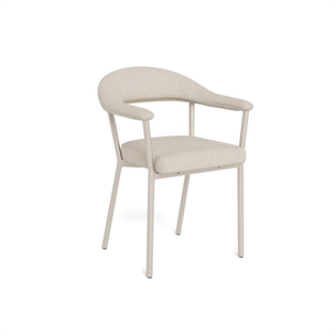 Vivi spisebordsstol med armlæn, Beige med grå stel