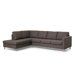 Stavanger sofa med chaiselong, venstrevendt, Brun