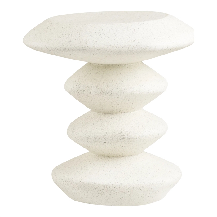 Blackburn Sidebord, Fiberclay, hvid - ø36x45,5 cm