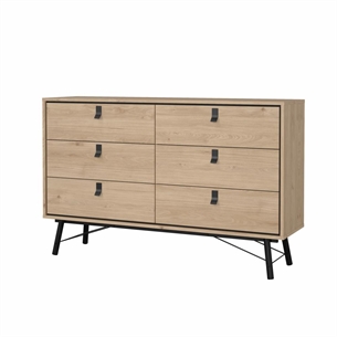 Ry Dobbelt kommode 6 skuffer - Jackson Hickory