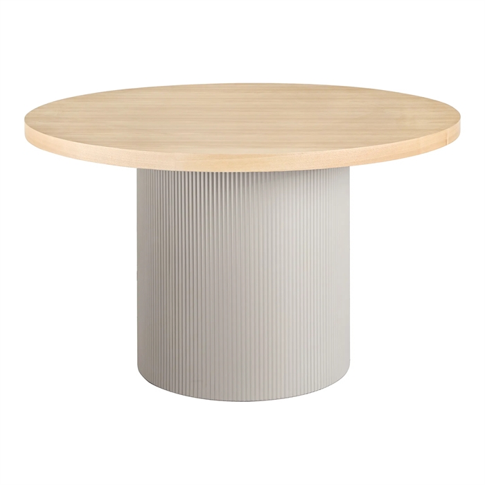 Solva Spisebord, Ask, natur/sand - ø120x75 cm