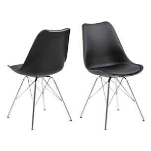 Eris spisebordsstol, krom/mat sort
