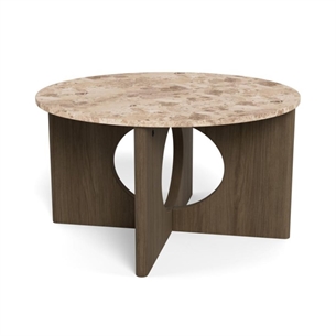 Foley sofabord, larkeret marmor - Ø 80 cm