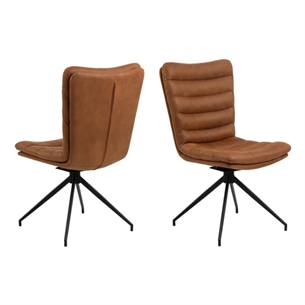 Grafton spisebordsstol med drejefunktion, cognac