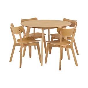 Roxby spisebordssæt m/4 stole, egefiner