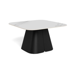 Salinas sofabord, hvid ru keramik - 80 x 80 cm