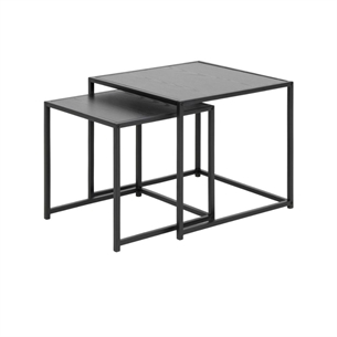 Seaford indskudsbord, sort., sæt med 2 stk.