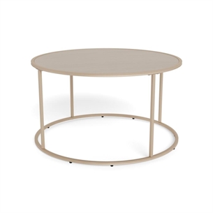 Seaford rund sofabord, Top grå ru melamin - Ø 80 cm