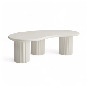Wave Coffee Table 70 x 130 CM Cream White