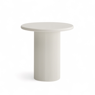 Wave Coffee Table Dia 50 x 55 CM Cream White