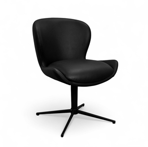Nicklas Dining Chair Black Leather