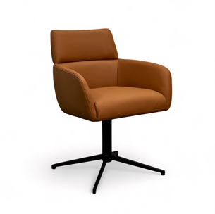 Marco Dining Chair Light Brown Leather