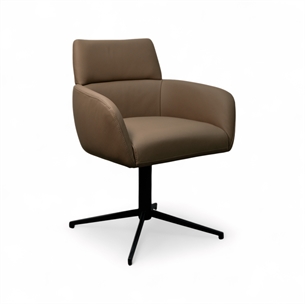 Marco Dining Chair Taupe Leather