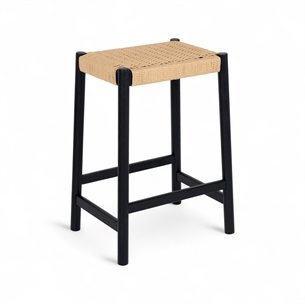 Ida Bar Stool Black/Nature Rope