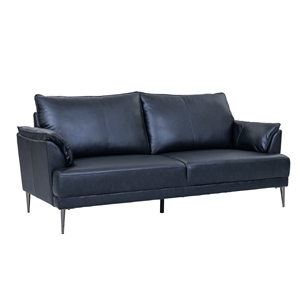 Soul 3 Seater Black Leather