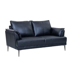 Soul 2 Seater Black Leather