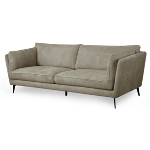 Bari 3 Seater Brown Fabric