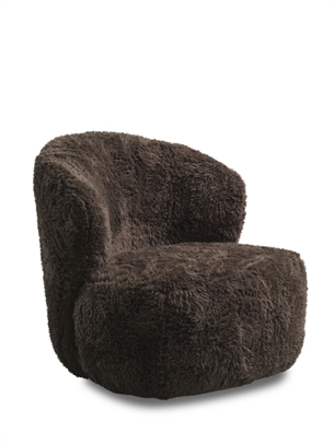 Theo lounge stol, Brun plys