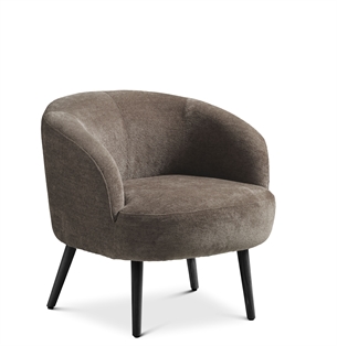 Conrad lounge stol i beige med sorte ben i træ