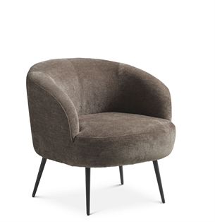 Conrad lounge stol, beige med sorte metal ben