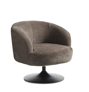 Conrad lounge stol, Beige sort trompet stel