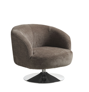 Conrad lounge stol, Beige og trompet fod i crome