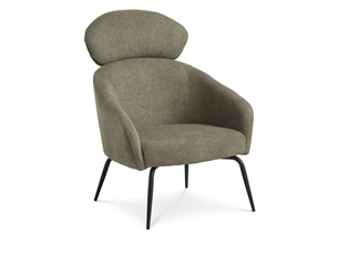 Archie lounge stol, winther Grøn med sort stel