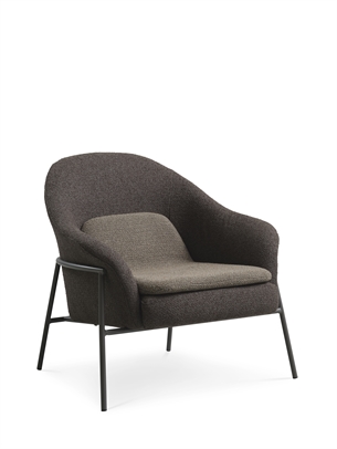 Reece lounge stol, Brun