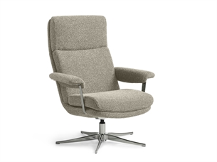 Connor lænestol, beige med stel i crom