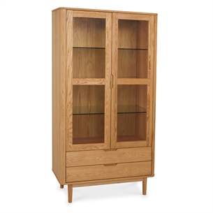 Nyborg Floor Glass Cabinet Nature Oil