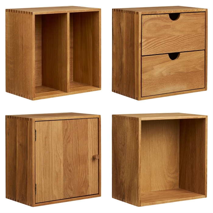 Townsville Væghylder, Egetræ, sæt af 4