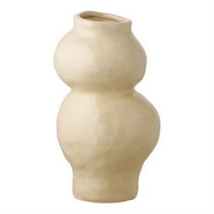 Vase, keramik, beige Ø 10,5x19,5 cm