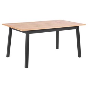 Chara Det lille plankebord - natur olieret bordpladen, sort bejdset ben - L160 x B90 cm. H75 cm.