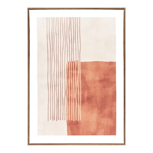 Mina Lærredsprint,  canvas, beige/brun, No.150 x 70 cm