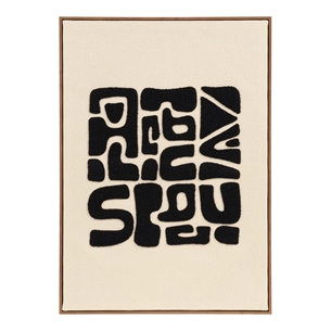 Tine Tufted Vægdekoration, sort/brun, 50 x 70 cm