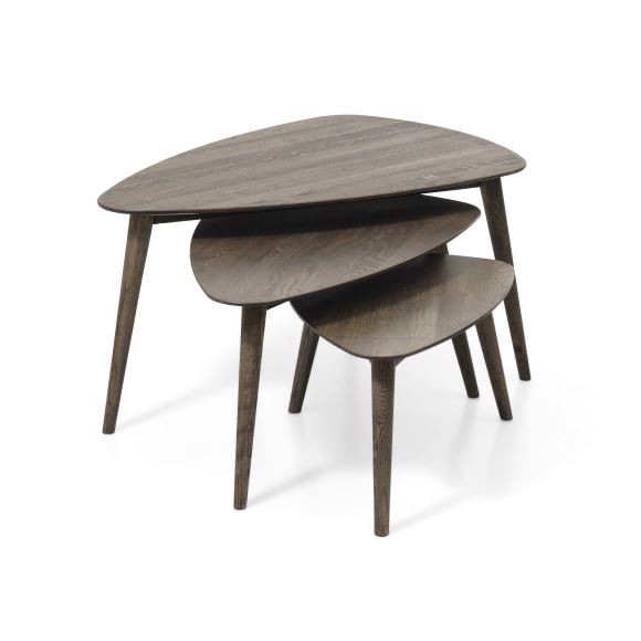 Bali coffee tables SML, Smoked oak