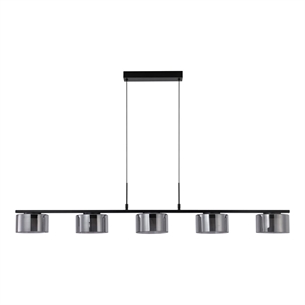 Cholet Pendel - Pendel med 5 LED, stål/glas, sort/klar