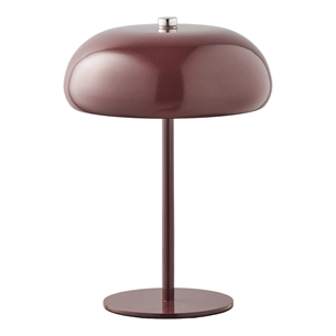 Margate Bordlampe, genopladelig, metal bordeaux