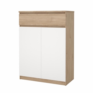 Naia Skoskab 2 låger + 1 skuffe - Jackson Hickory/hvid