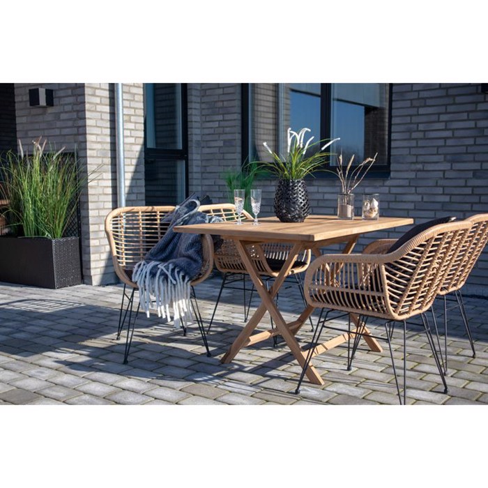 Fletstol med armlæn - Natur