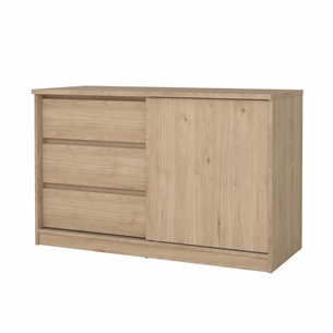 Naia Opbevaringsskab 1 skydelåge + 3 skuffer - Jackson Hickory