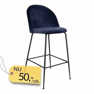 Lausanne Barstol - Blå (OBS: 3 stk. tilbage - SKAL AFHENTES I HORSENS)